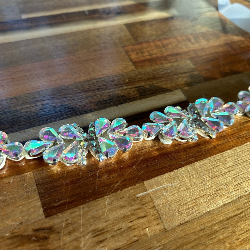 Bridal / Prom / Semi / Formal Rhinestone Belt with White Ribbon / Bow